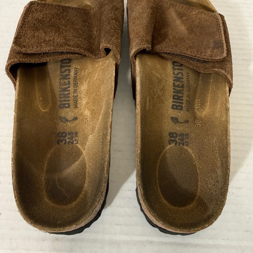 Birkenstock Sylt 2.0 Womens Brown Suede Slide Sandals Size 38 L 7 Narrow - Picture 5 of 6